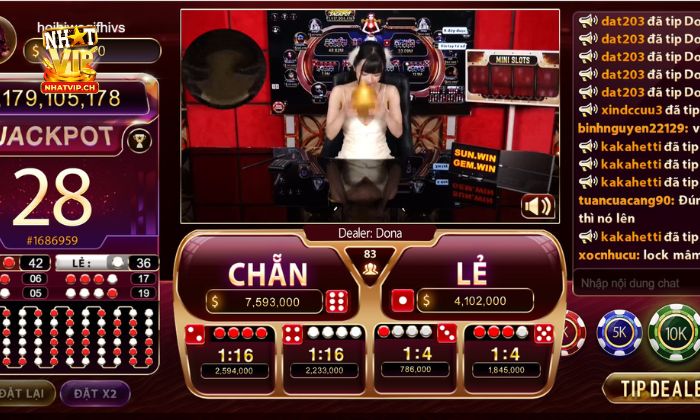 Xóc đĩa Nhatvip Phiên bản live kịch tính, hấp dẫn