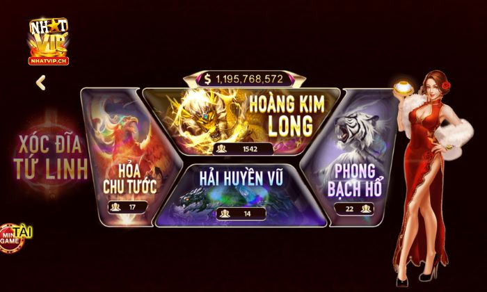 Xóc đĩa Tứ Linh Nhatvip Trò chơi Xóc đĩa Tứ Linh Nhatvip thu hút đông đảo người chơi tham gia